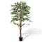 Artificial Ficus Tree Tall Faux Indoor Plant With 1008 Leaves Nursery Pot And Dried Moss